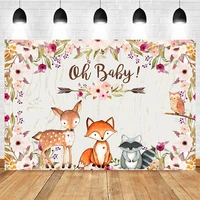 mocsicka oh baby photography background flowers animal party decoration props newborn portrait baby shower photo backdrop studio