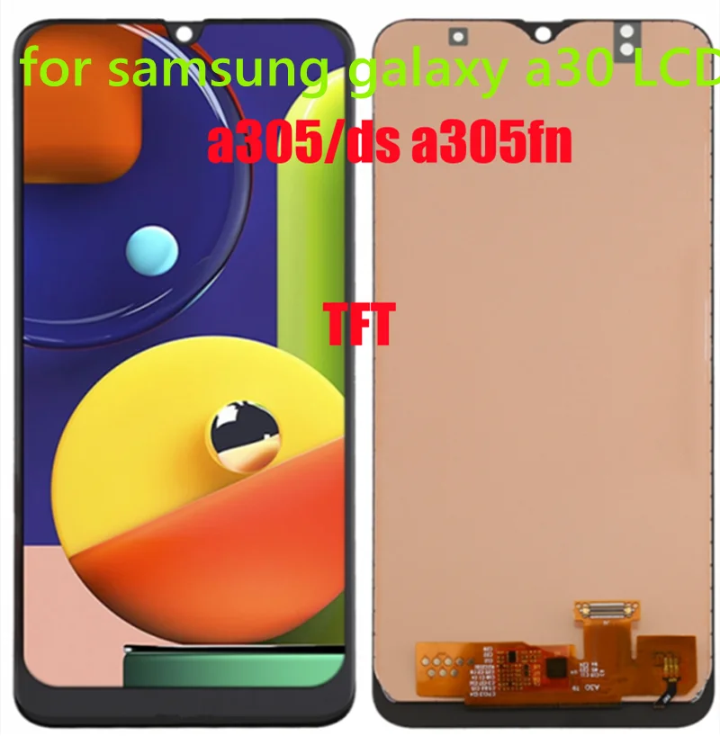 Pantalla t&aacute;ctil LCD para tel&eacute;fono samsung galaxy a30, digitalizador de pantalla t&aacute;ctil, a305/ds, a305f, a305fd, a305a-0