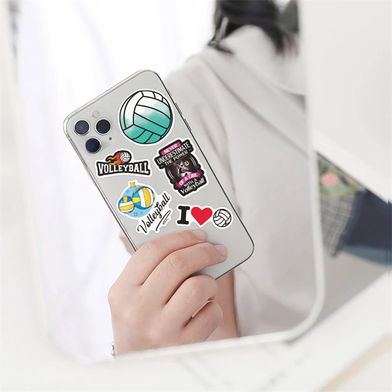 103050 pcs new volleyball doodle graffiti waterproof sticker motorcycle phone computer luggage fridge notebook helmet guitar free global shipping