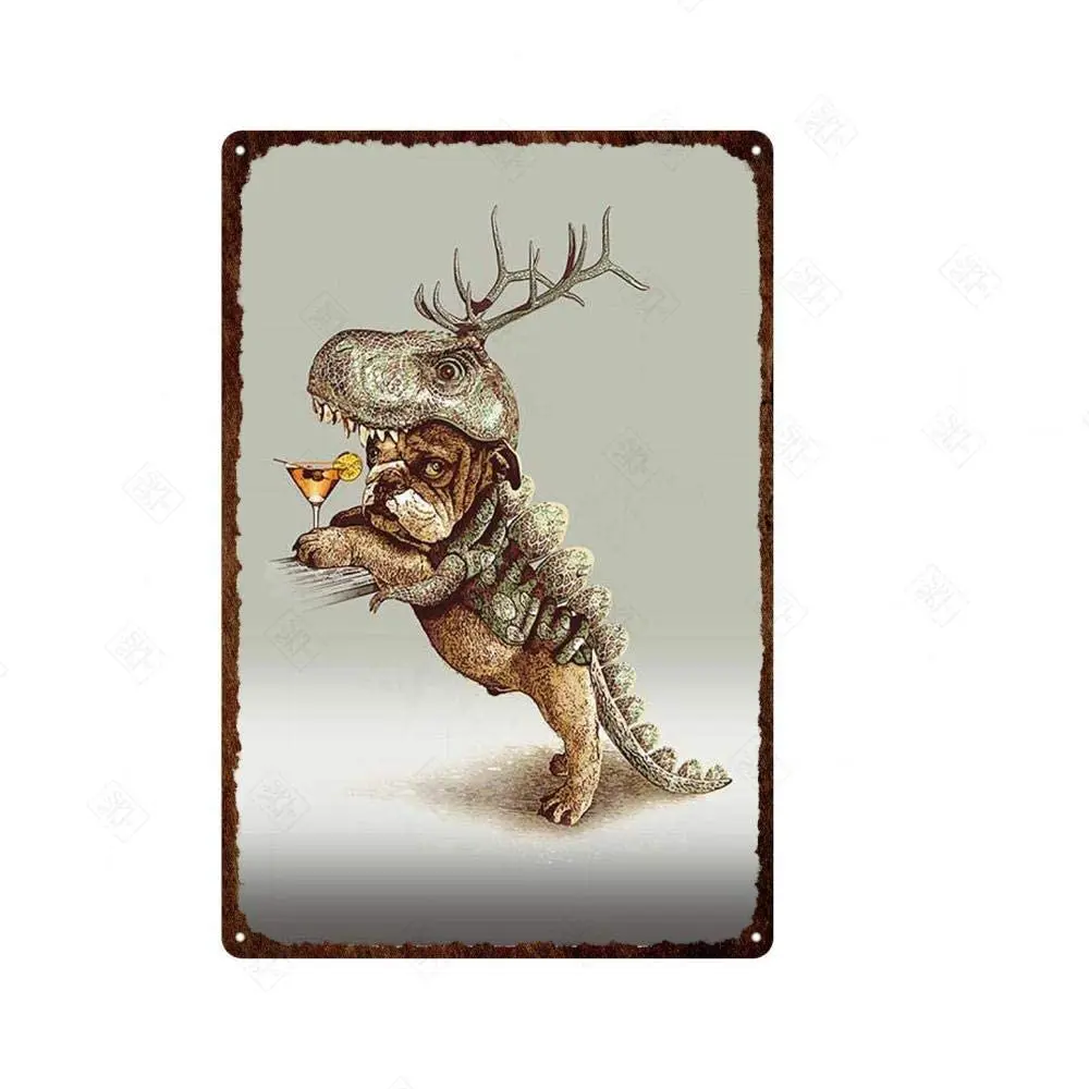 

Yayitai - Pet Shop signboard, art wall, decorative poster, metal customized signboard, dog new year picture.