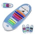 Силиконовые шнурки без завязывания, эластичные однотонные, быстрый завязывание, аксессуары для кроссовок, для взрослых, для ленивых, 16 шт.