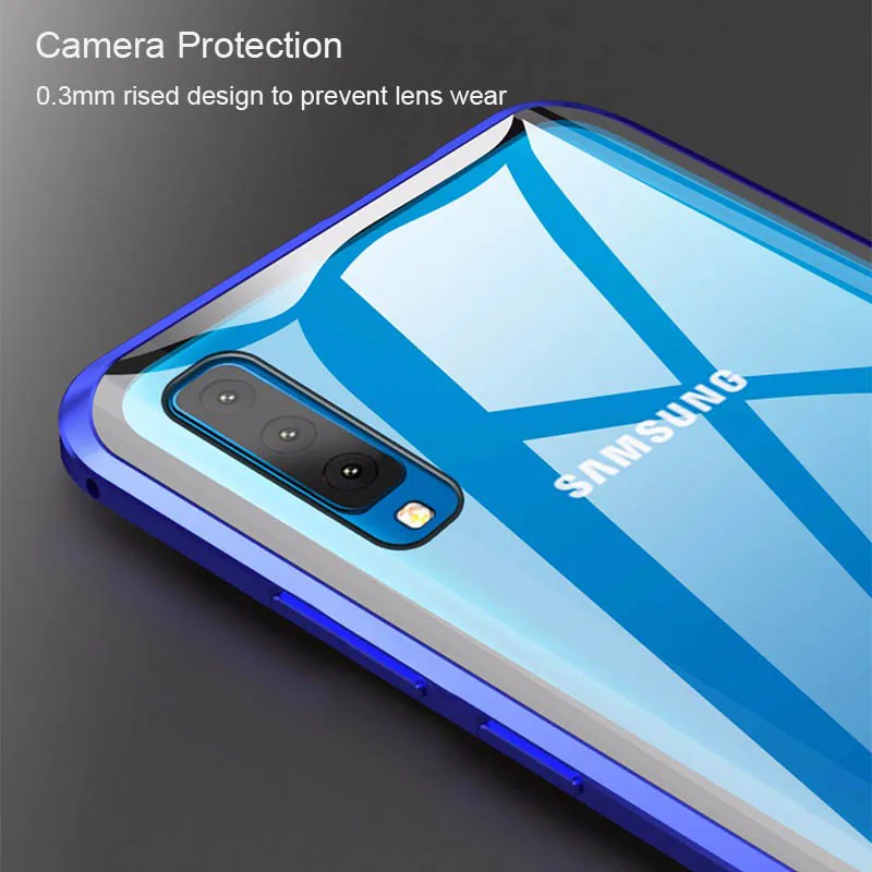 Магнитный чехол для Samsung Galaxy A40 A70 противоударный бампер двухсторонний