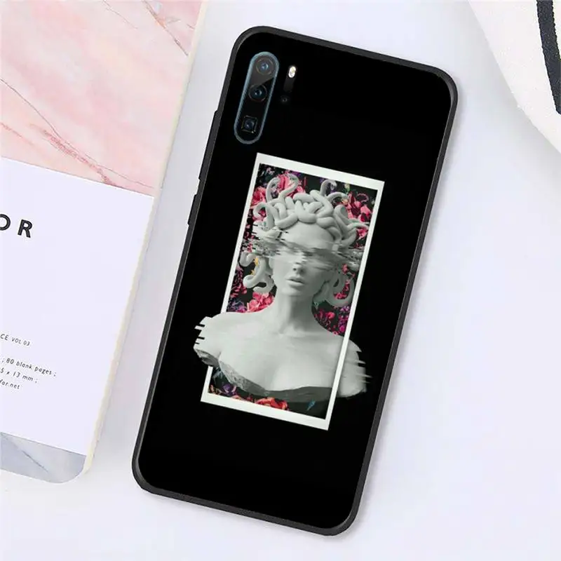 

Statue Abstract Art David Medusa Phone Case For Huawei honor Mate P 10 20 30 40 Pro 10i 9 10 20 8x Lite Y91C V17 6.38 6.44