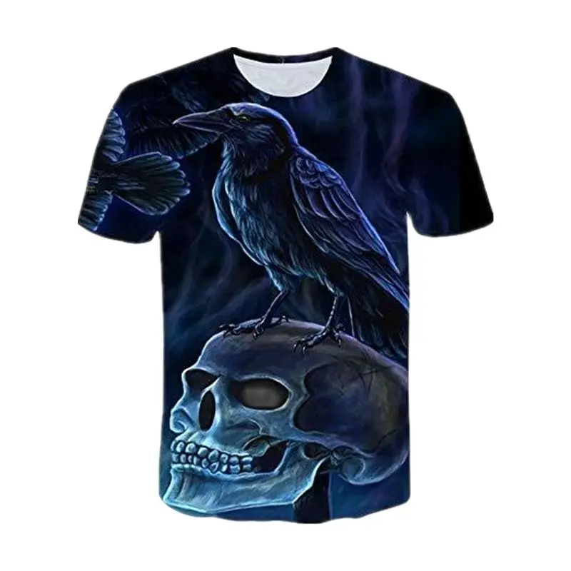 

2022 summer new fashion men's oversized t-shirts 3d print animal print casual o-neck hip-hop short-sleeved t-shirts