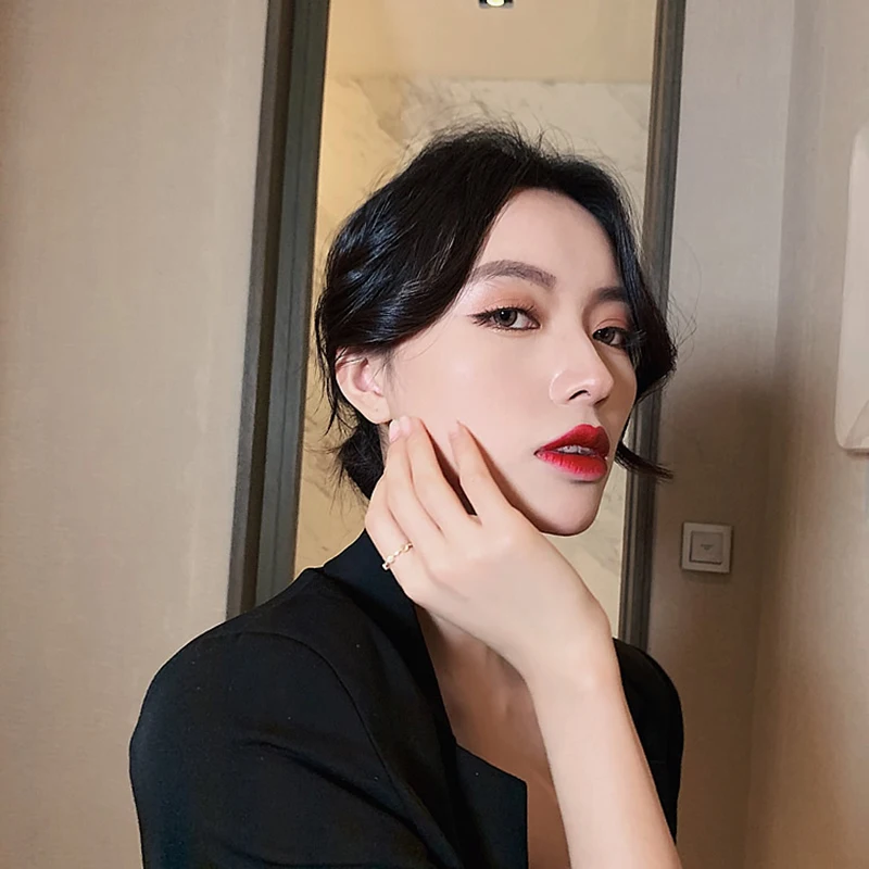 

women classic small round rings Japanese luxury jewelry European sexy finger student index American opening ring