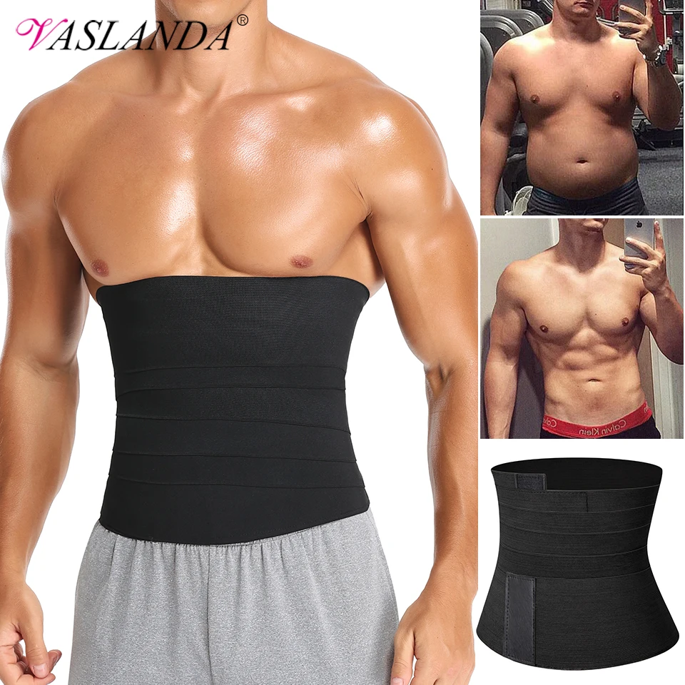 

Men Body Shaper Snatch Me Up Bandage Wrap Waist Trainer Corset Trimmer Belt Compression Bands Weight Loss Slimming Shapewear