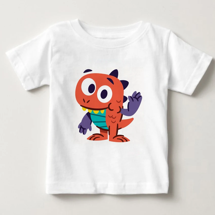 

2018 New summer children tees boys 3t-8t dinosaur boys t-shirts classic animal tops for child boys Wacky Dinosaurs T shirt MJ