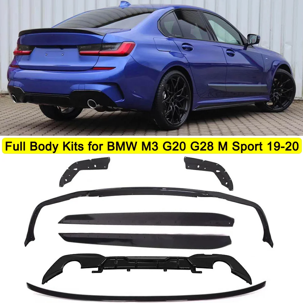 

G20 G28 PP полный корпус Kist для BMW 3 серии G20 G28 M спортивный задний диффузор спойлер багажника передний бампер боковая юбка 2019 2020