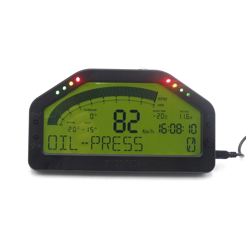DO904 Universal 12V Rally Gauge Digital Display LCD Race Dash Dashboard Sensor Bluetooth Connection 9000 Rpm | Автомобили и