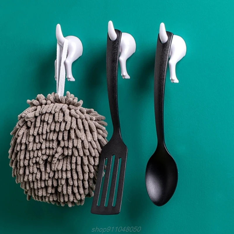 4 шт. Nordic Стиль милые Пластик хвост собаки крючки с винтами клейкая лента