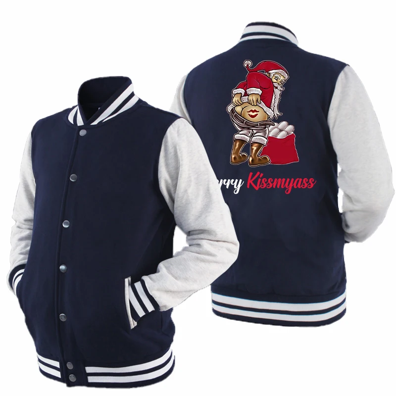 Бейсбольная куртка футболка с капюшоном пальто Рождество индивидуальный