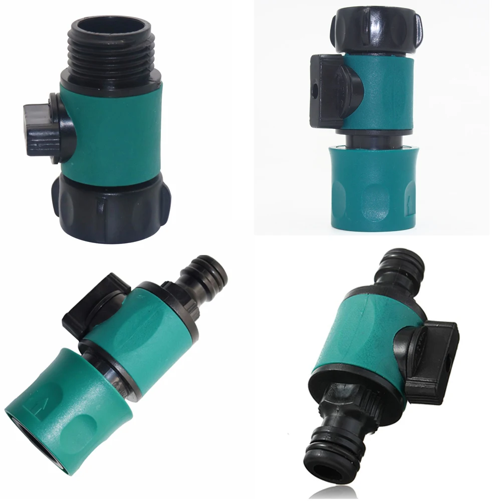Садовый быстрый адаптер соединитель смесителя с клапаном остановки воды