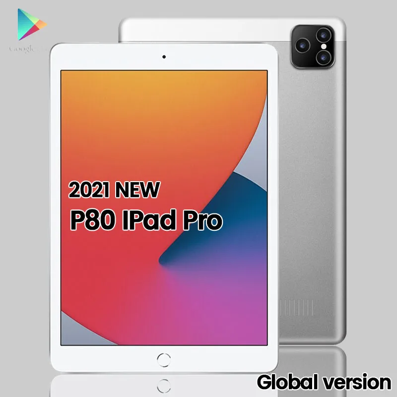 Глобальная Версия 8-дюймовый планшет P80 Android 10 6 ГБ ОЗУ 128 Гб ПЗУ 10-ядерный ПК 4G сеть