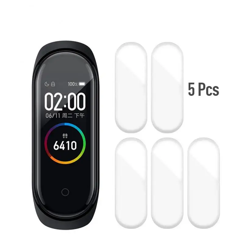 

5 шт. Защитное стекло для Xiaomi Mi Band 4 стеклянная пленка для Mi Band4 смарт-ремешок 4 мягкая защитная пленка для Mi Band hot