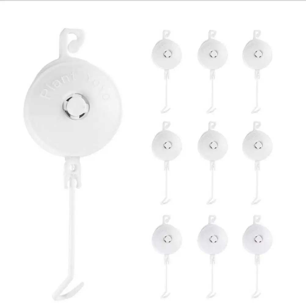 

10 Pcs Plant Grow Support Hanger Reusable Plant Yoyo Hanger Retractable Plant Hanger With Spring Button For Plant Stem Leaves