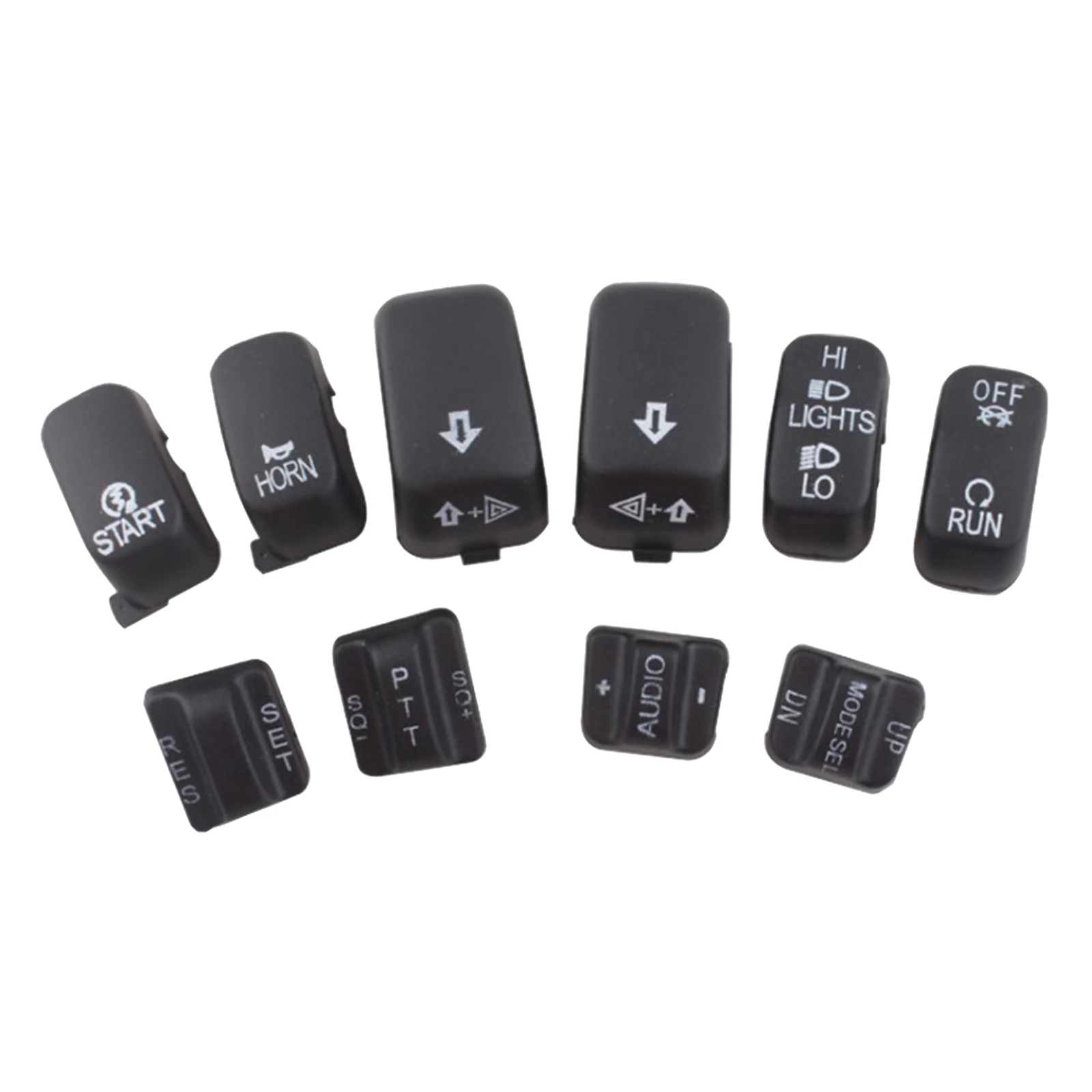 

10pcs Motorbike Hand Control Switch Button Caps Suit for Harley Glide 06-12