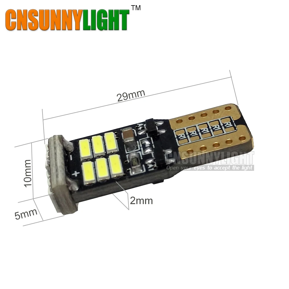 Светодиодный светильник CNSUNNY T10 w5w высококачественные белые Противотуманные фары