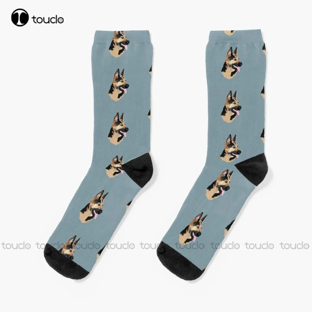 

German Shepherd Socks Mens Black Socks Personalized Custom Unisex Adult Teen Youth Socks 360° Digital Print Fashion New