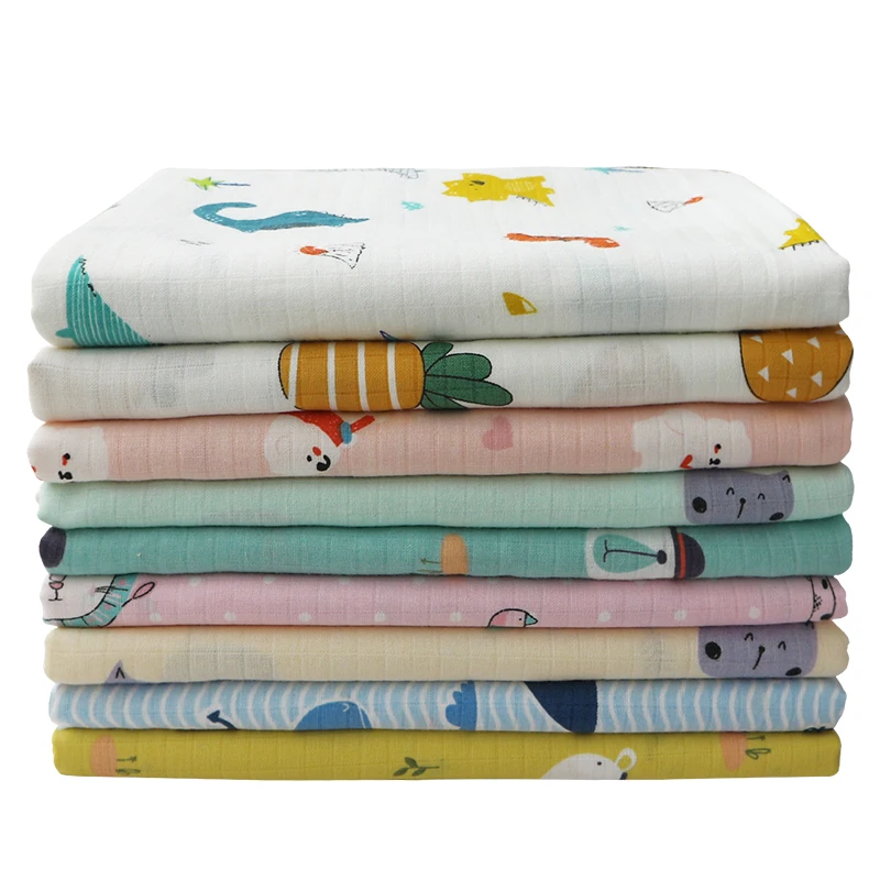 Экологичная двухслойная хлопчатобумажная марля маска для лица ткань мягкая с