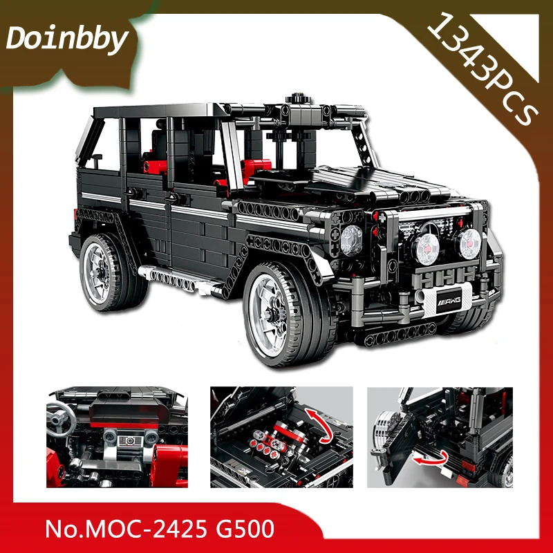 1343 шт. Creator Technic MOC G500 SUV AWD Wagon модели автомобилей строительный блок кирпич совместим с bela 2425