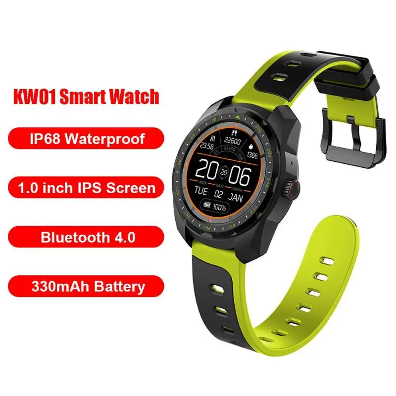 KW01 водонепроницаемые умные часы с фитнес трекером и Пульсометром|Смарт-часы| |