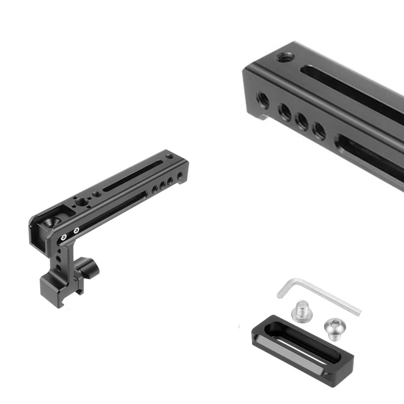 

Top Side Cheese Handle Grip Rail Handgrip 1/4 inch Cold Shoe Mount for Balance Adjustable Camera Cage Rig