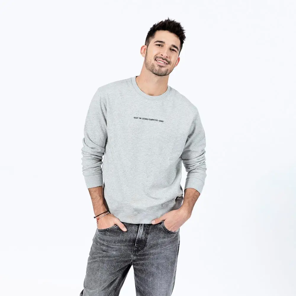 Мужская толстовка с буквенным принтом SIMWOOD Весенняя Повседневная Толстовка