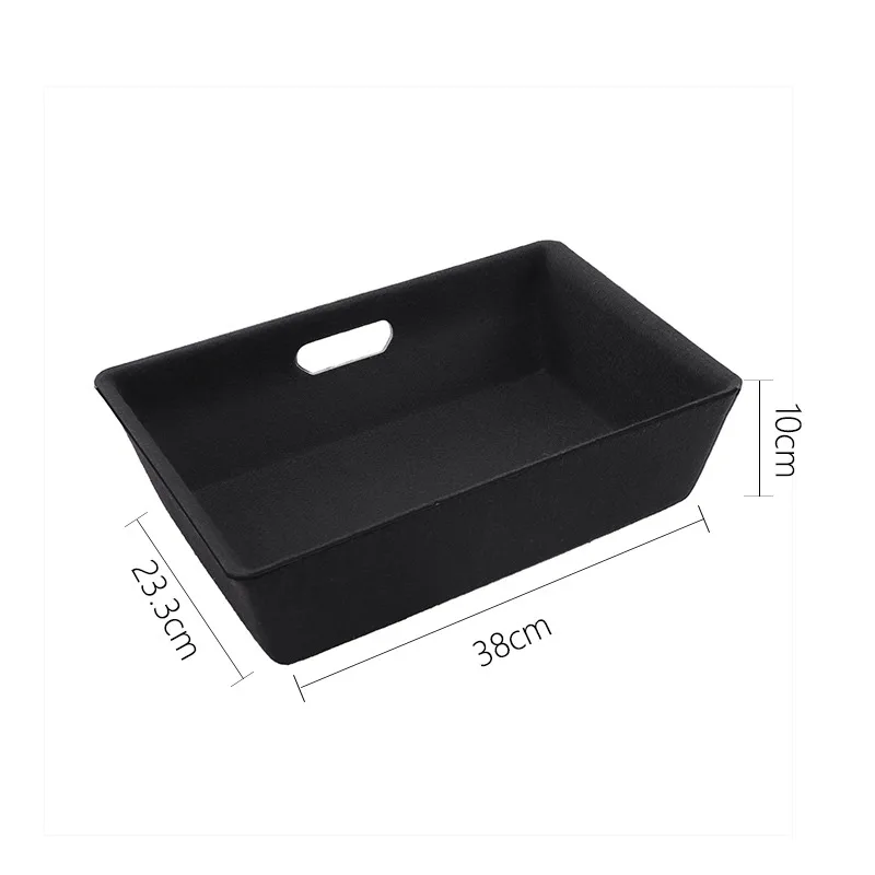 

New For Tesla Model Y 2021 Under Seat Storage Box High Capacity Organizer Case Felt Cloth Drawer Holder Car Interior Accessories