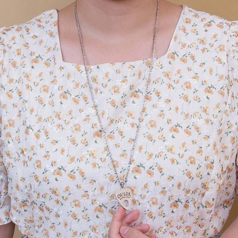 1 шт. ожерелье с подвеской в форме сердца Ouija доска деревянный чокер Панк цепь для