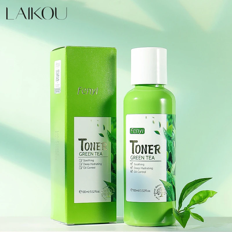 

LAIKOU Green Tea Face Tonic Hydration Smooth Facial Toner Skin Care Anti-Acne Oil Control Moisturizing Whitening Soften Skin