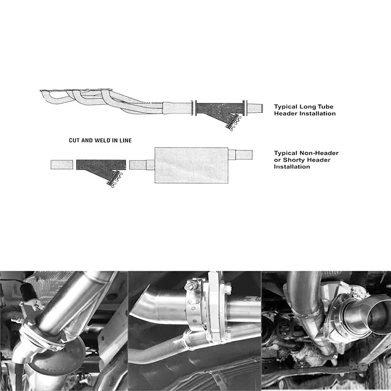 

Evil Energy 2.25" Stainless Steel Headers y Pipe Electric Exhaust Cutout with Remote Control Exhaust Cut Out Catback Down Pipe