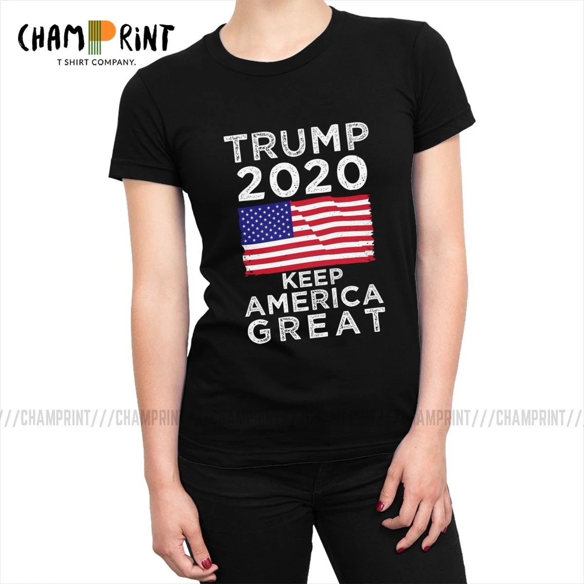 

Women Trump 2020 Keep America Great T-shirt President Election Vote Politics T Shirts Fashion Tee Shirt Tops Female Graphic