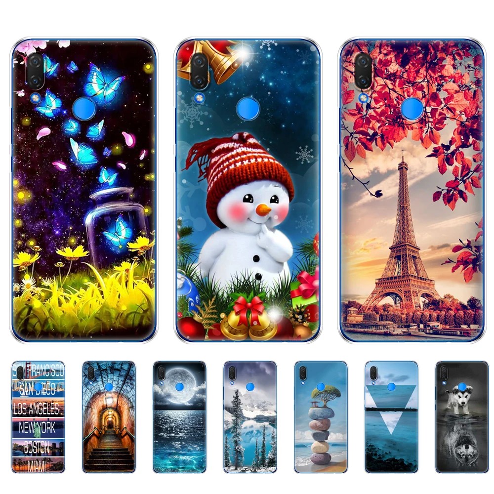 Силиконовый чехол для huawei Nova 3 3i 3e мягкий из ТПУ Nova3 nova3i INE LX2 LX9 задней панели