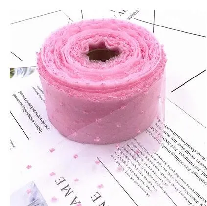 Розовый Kewgarden Флокирование seersuck ленты 6 см вручную изготовленная лента DIY цветок брошь бант в качестве аксессуара кружева марли тесьма 20 ярдов - Цвет: Розовый