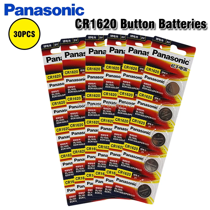 30 шт. Panasonic 100% оригинальный CR1620 кнопочный Аккумулятор для часов автомобильный