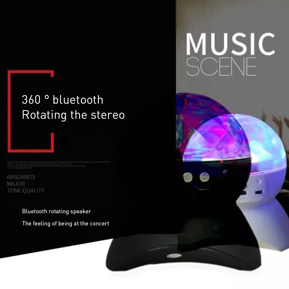 

LED Stage Light Wireless Bluetooth Speaker Portable Rechargeable Stage Effect Lighting DJ Club Party Lighting Support TF/AUX/FM