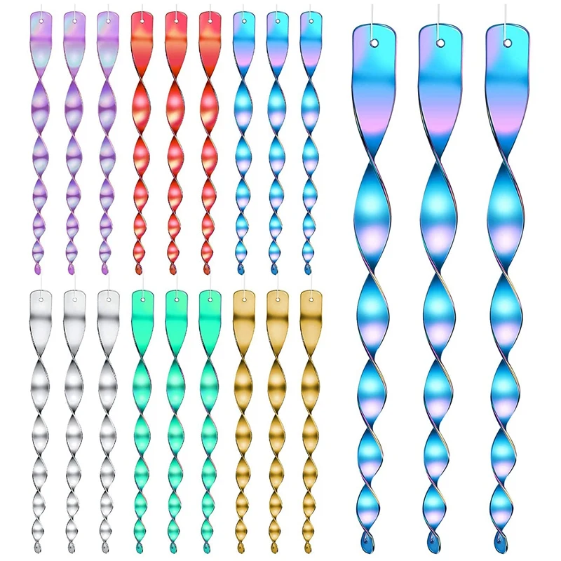 

Devices Reflective Scare Spiral Rods Hanging Decorative Device to Keep Birds Away From Garden House
