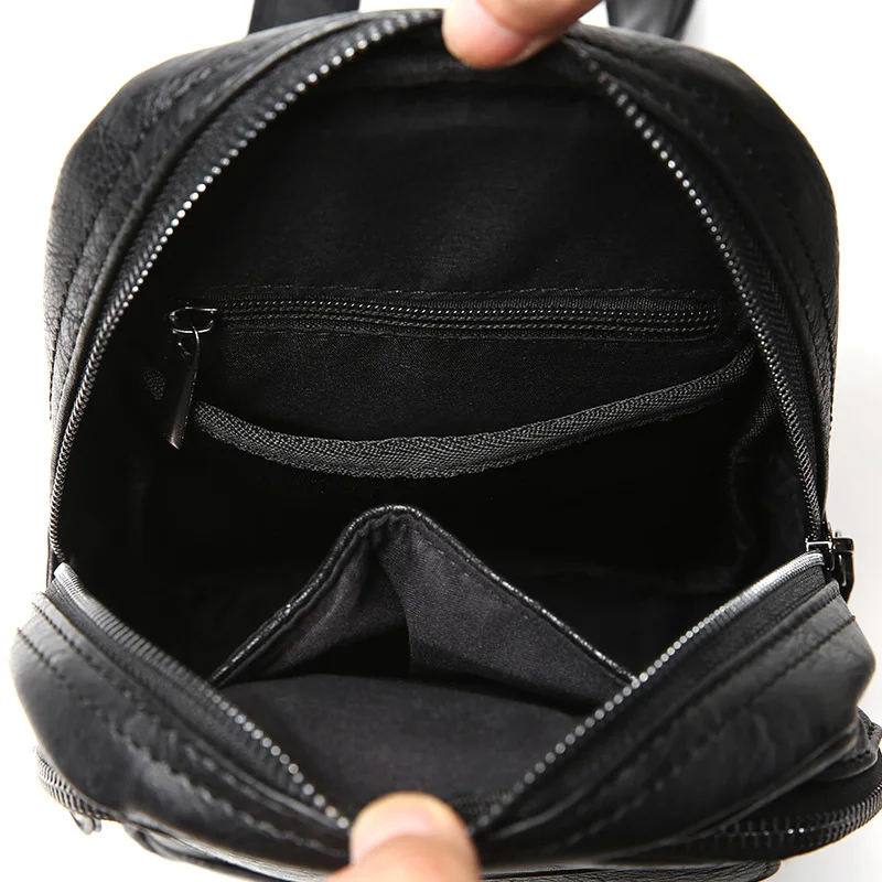 Оригинальная новая Корейская мужская сумка модная кожаная нагрудная | Багаж и