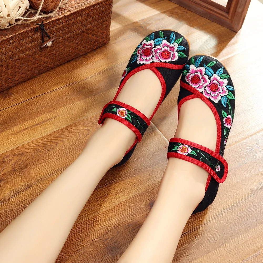 Женские парусиновые балетки ручной работы Veowalk винтажные повседневные туфли на