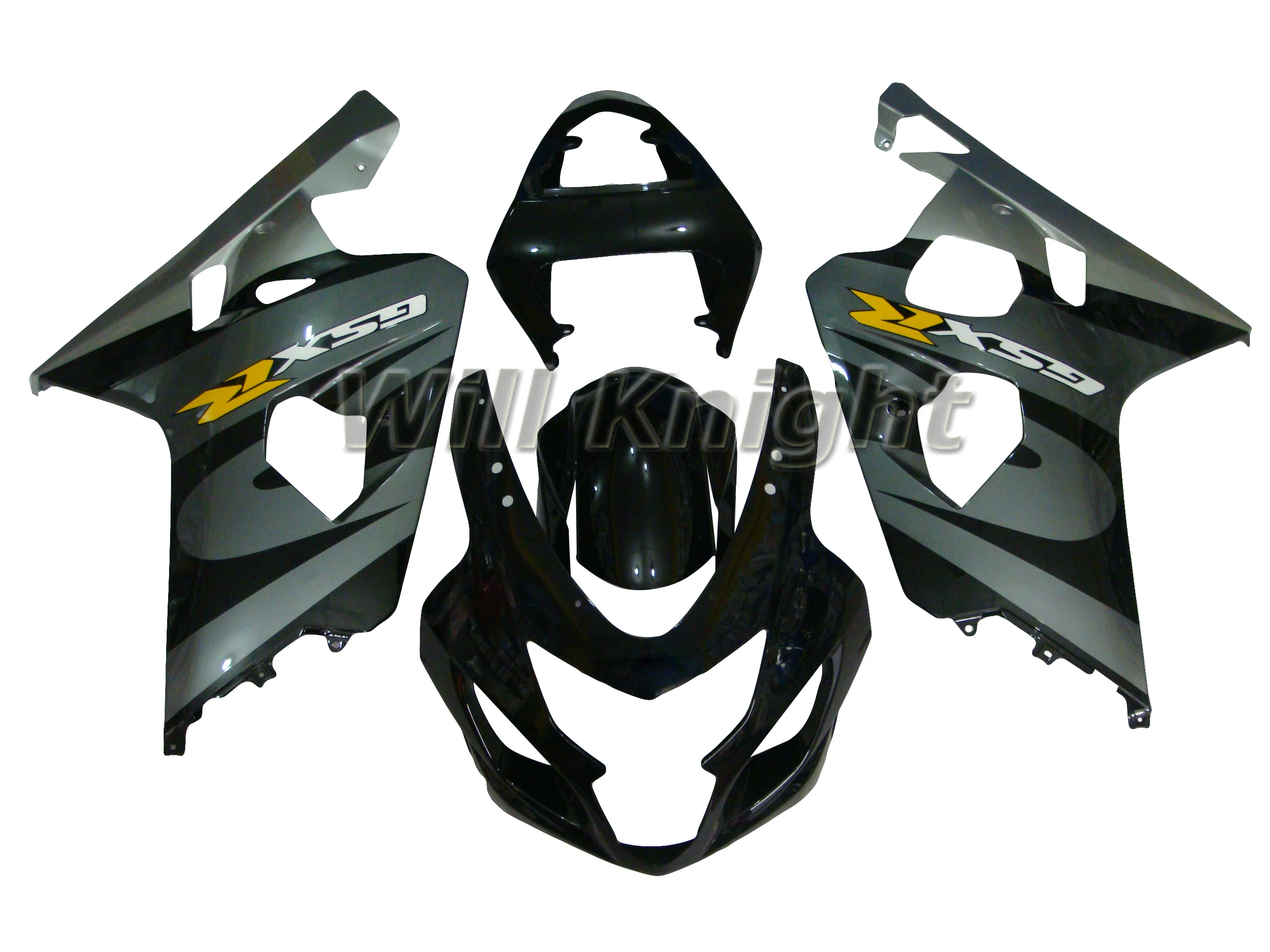 

For Suzuki GSXR600 GSXR750 K4 2004 2005 ABS Injection Body Fairing Kit Glossy Black Gray