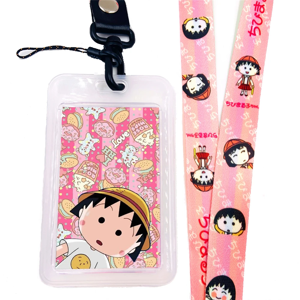 Chibi Maruko-chan Anime Kawaii Cool Cute Lanyard for Key Chains ID Card Badge Holder Keychain Phone Straps Hang Rope Keyring Rib | Мобильные