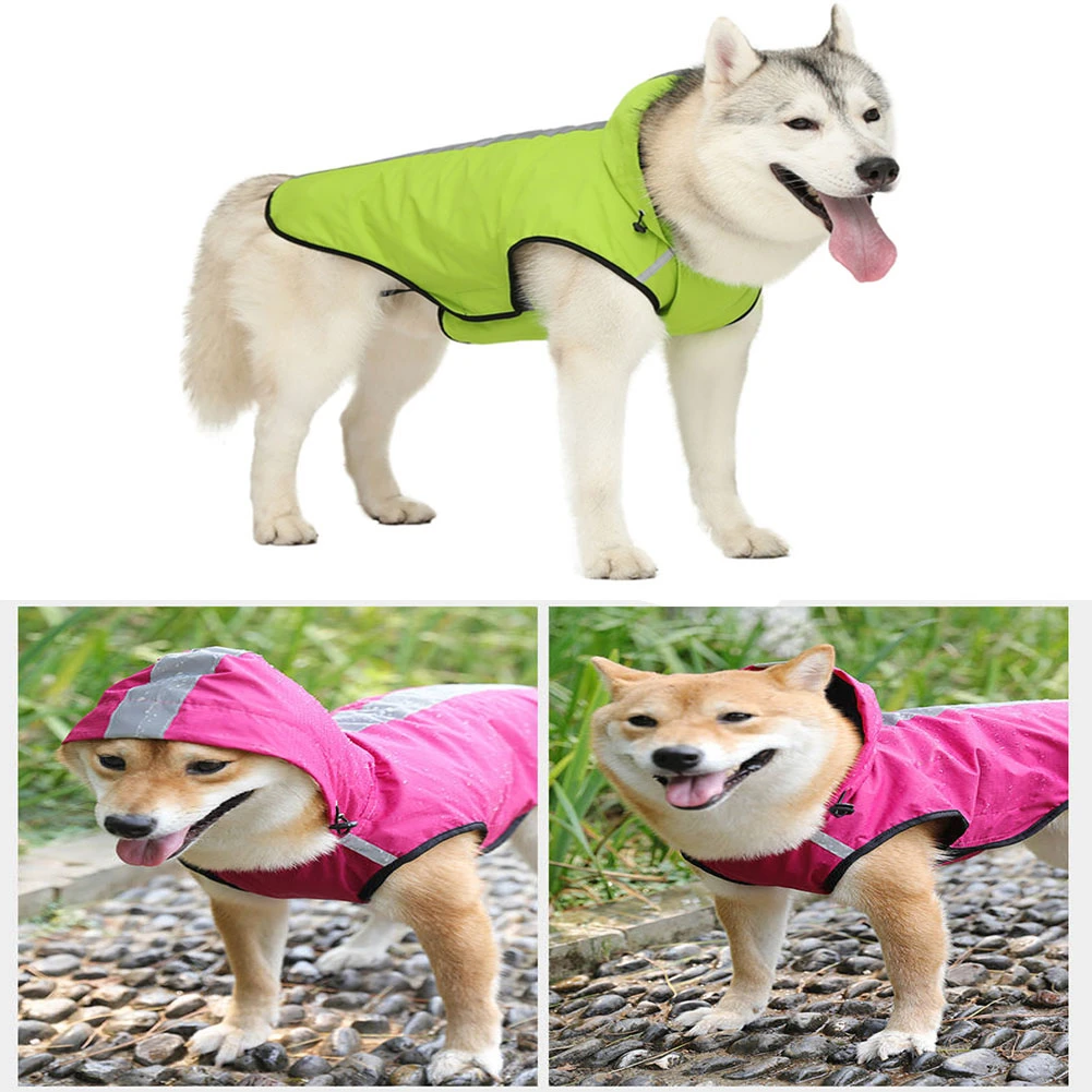 Светоотражающая водонепроницаемая куртка с капюшоном для маленьких и больших