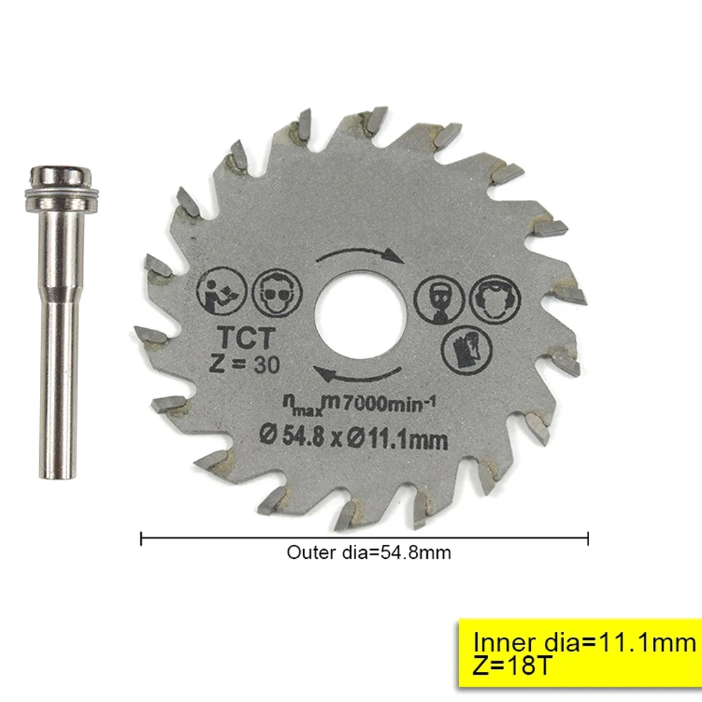 HSS Mini Wood Circular Saw Blade Set 54.8mm High Speed Steel 3pcs Cutting Rotary Tool with Mandrel for Industry | Инструменты