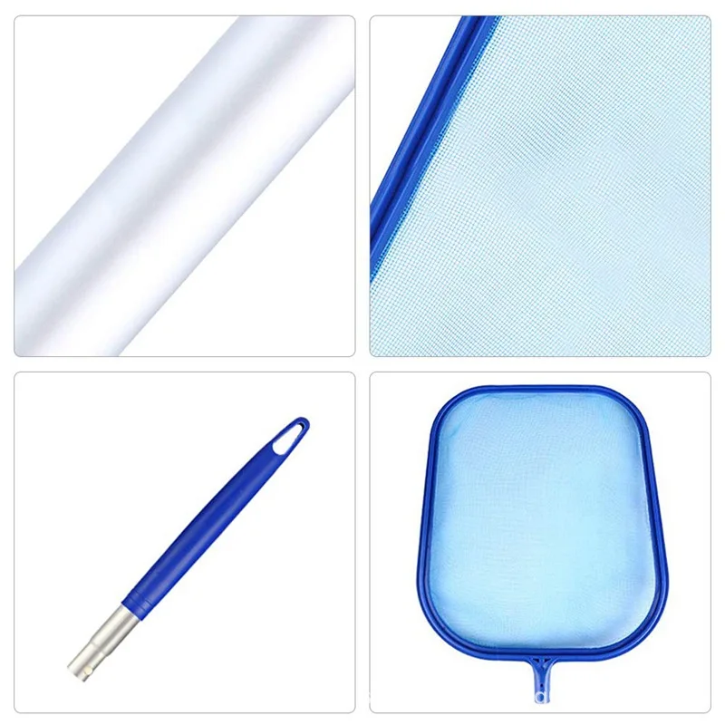 

2021 Professional Pool Leaf Skimmer Swimming Pool Net Tool Fishing Leaf Net 5-section Splicing Rod Outdoor Cleaning Net