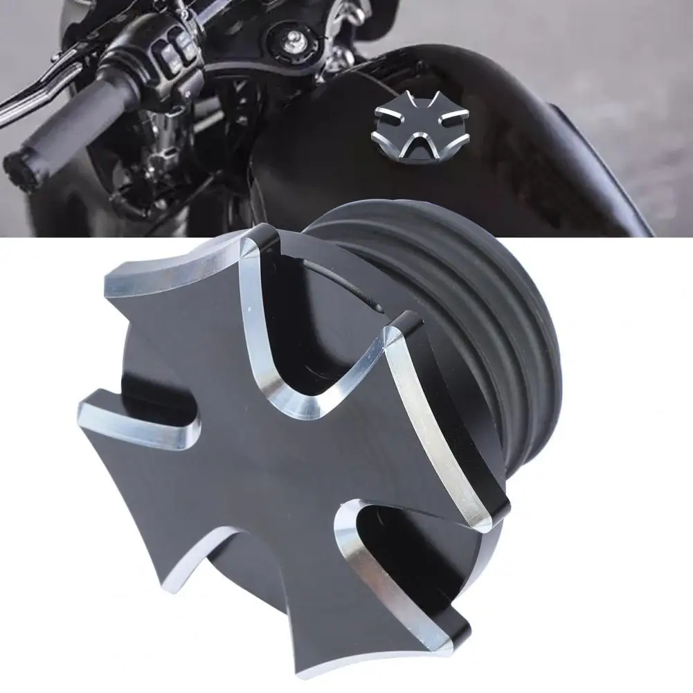 

Gas Tank Hat Perfect Fitment Black Body White Border Motorcycle Right-hand Thread Cross Fuel Tank Hat for XL1200 XL883 X48 V72