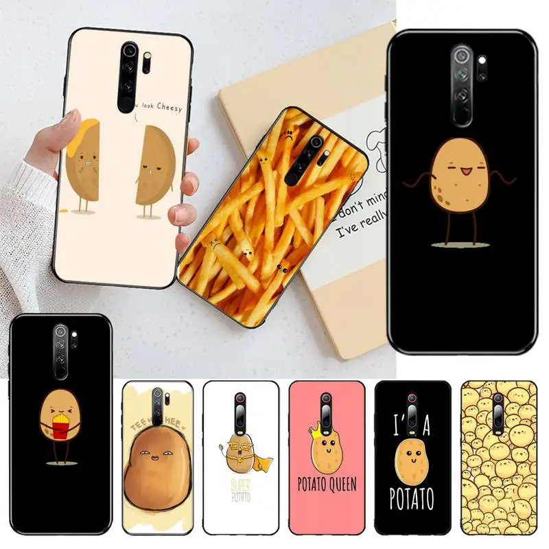 CUTEWANAN еда милый коричневый картофель мягкая черная фотография для Redmi Note 8 8A 8T 7 6 6A 5
