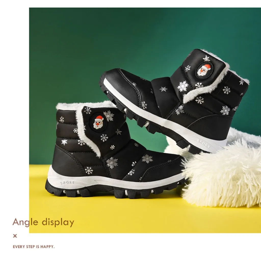 Детские зимние сапоги обувь для девочек модная плюшевая детская