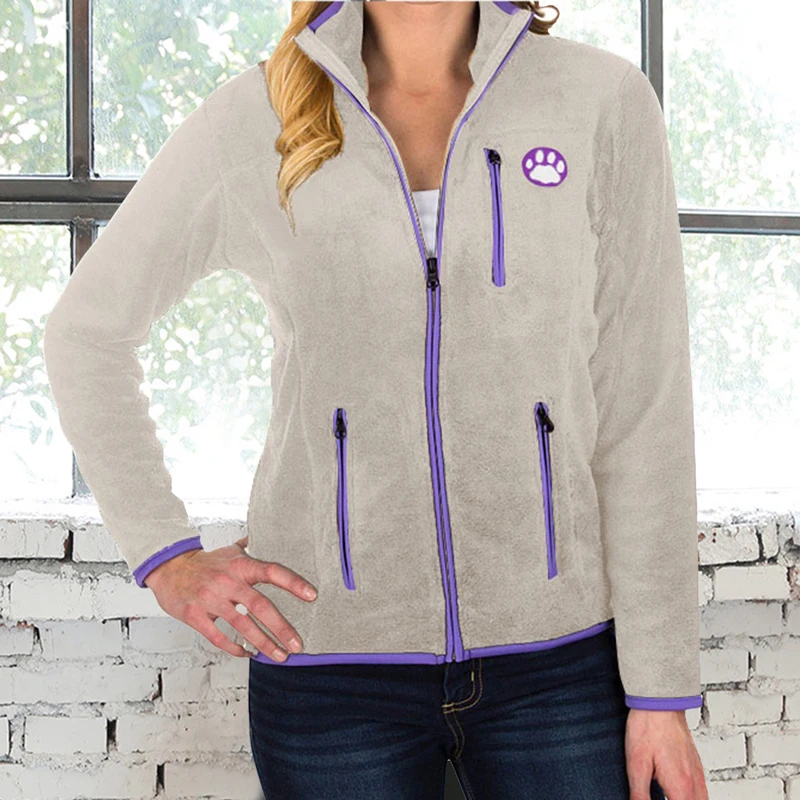 Модная женская Повседневная флисовая куртка зимнее пальто со стоячим воротником