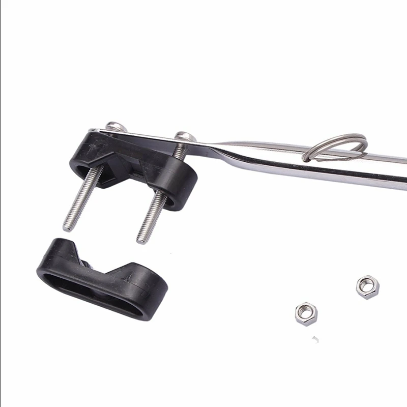 

2X 14 inch Flag Pole Holder Stainless Steel 7/8 inch 1 inch Rail Mount for Boat/Yacht