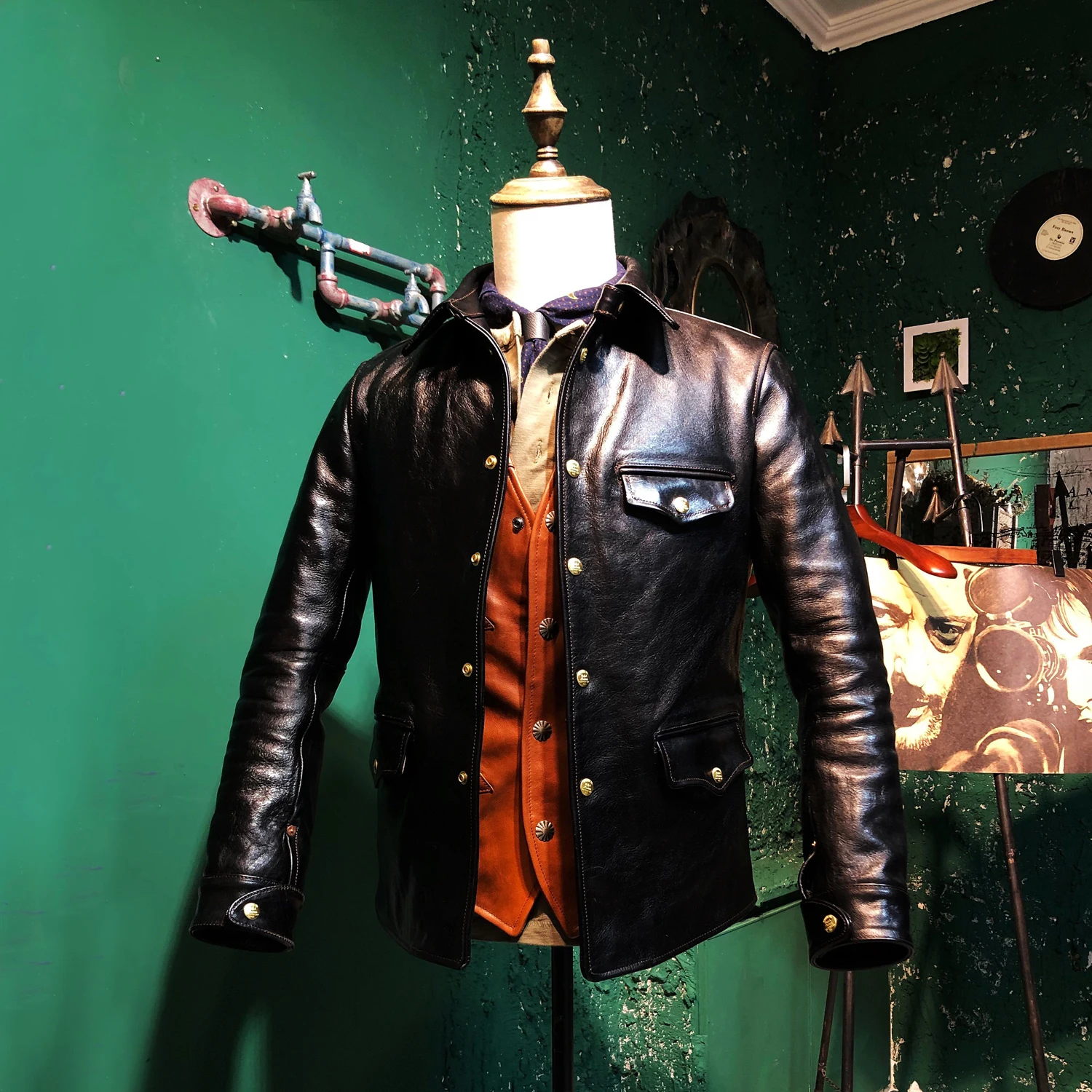 

CDJ-8 Asian Size Super Top Quality Heavy Genuine Japan Horse Leather Slim Classic Horsehide Stylish Switchyard Jacket